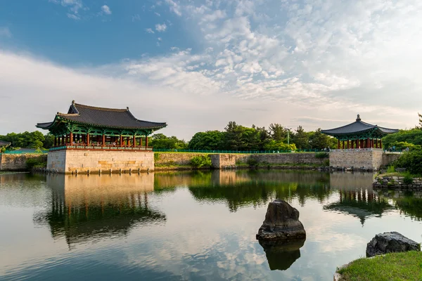 Naplemente: Anapji pond — Stock Fotó