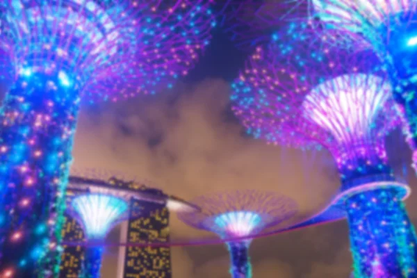 Fundo abstrato borrado de Jardins pela Bay Singapore — Fotografia de Stock