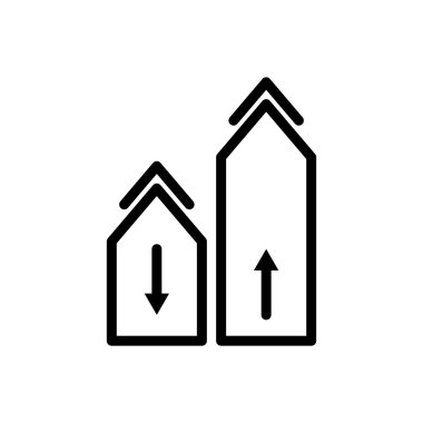 düz simgesi izole beyaz arka plan vektör çizim eps 10 üzerinde