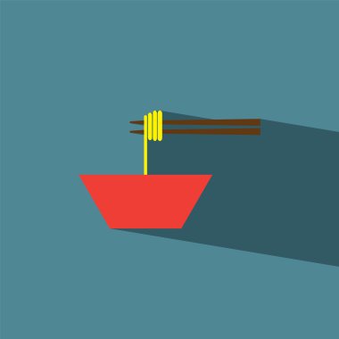 erişte düz simge vektör çizim eps10