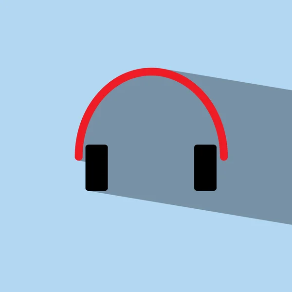 Kulak telefonları düz simge vektör çizim eps10 — Stok Vektör