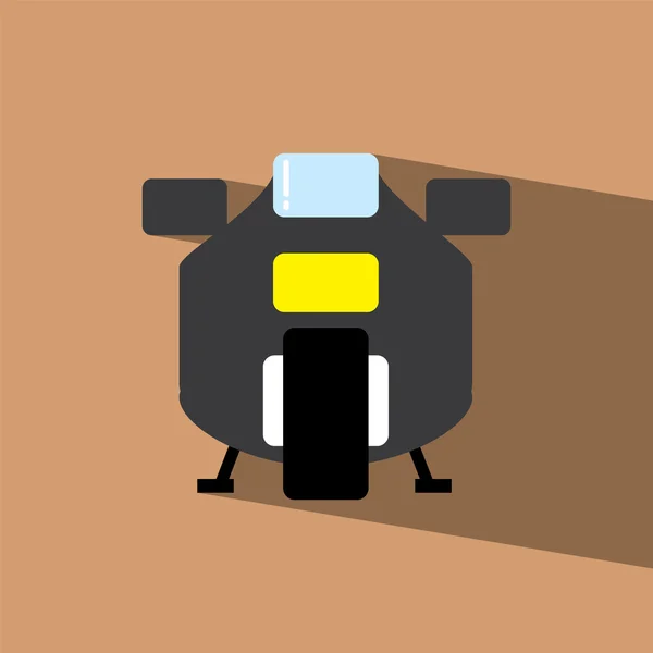 Illustrazione piatta eps10 del vettore dell'icona del motociclo — Vettoriale Stock