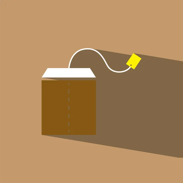 Tea bag flat icon  vector illustration eps10 — Stock Vector
