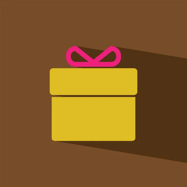 Caja de regalo icono plano vector ilustración eps10 — Vector de stock