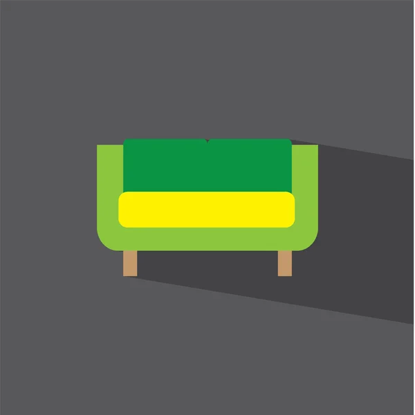 Sofa platte pictogram vector illustratie eps10 — Stockvector