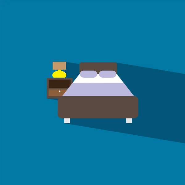 Bed platte pictogram vector illustratie eps10 — Stockvector