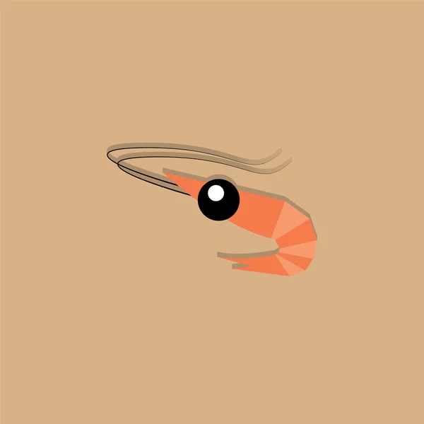 Camarones icono plano vector ilustración eps10 — Vector de stock