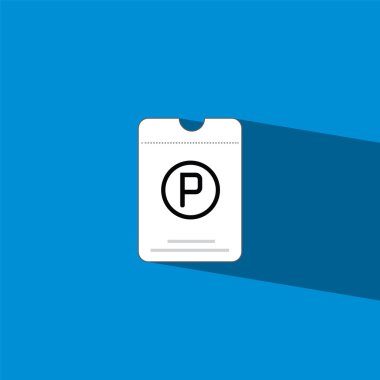 park car card flat icon  vector illustration eps10   clipart
