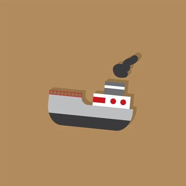 Barki płaskie wektor ikona ilustracja eps10 — Wektor stockowy