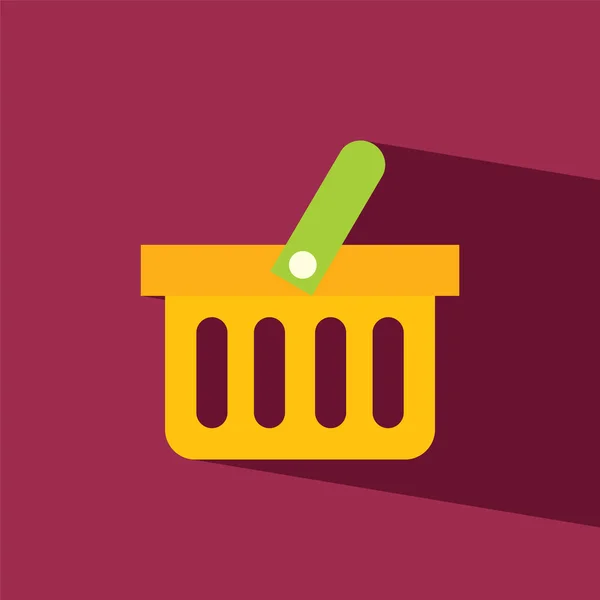 Basket shopping flat icon  vector illustration eps10 — Stock Vector