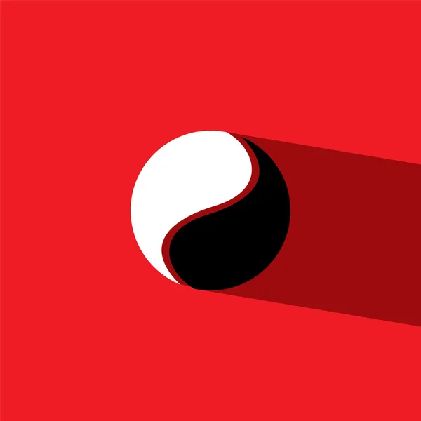 Yin yang plana ícone vector ilustração eps10 — Vetor de Stock