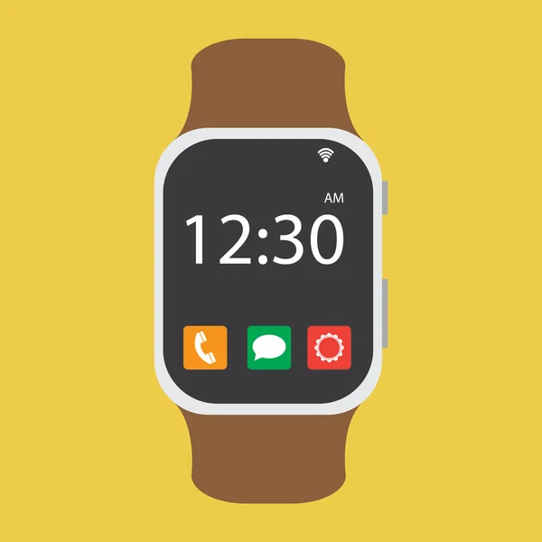 Reloj inteligente icono plano vector ilustración eps10 — Vector de stock