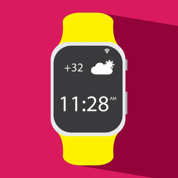 Smart watch flat icon  vector illustration eps10 — Stock Vector