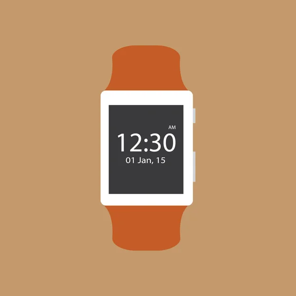 Reloj inteligente icono plano vector ilustración eps10 — Vector de stock