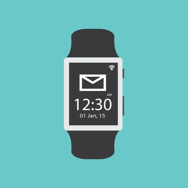 Smart watch flat icon  vector illustration eps10 — Stock Vector