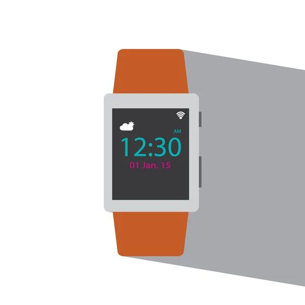 Smart orologio piatto icona vettoriale illustrazione eps10 — Vettoriale Stock