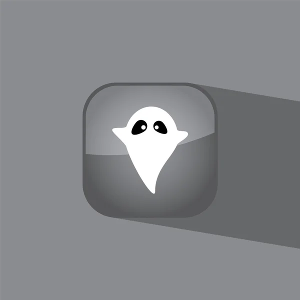 Knop pictogram platte vector illustratie eps10 Ghost — Stockvector