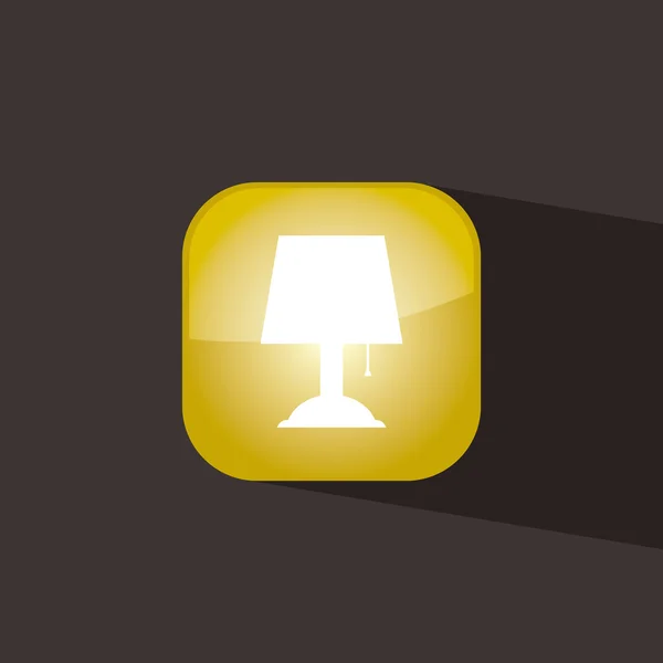 Lamp knop pictogram platte vector illustratie eps10 — Stockvector