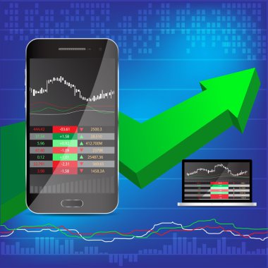 stok görüntü vektör çizim eps 10 telefon ve dizüstü