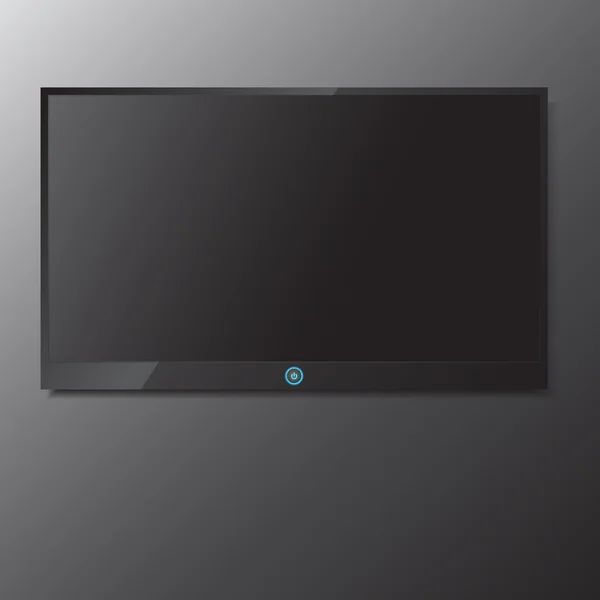 LED / Lcd Tv ekran gri arka plan üzerinde asılı izole vektör çizim eps 10