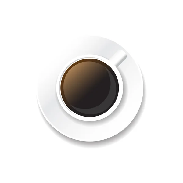 Xícara de café no fundo branco isolado vetor ilustração eps 10 — Vetor de Stock