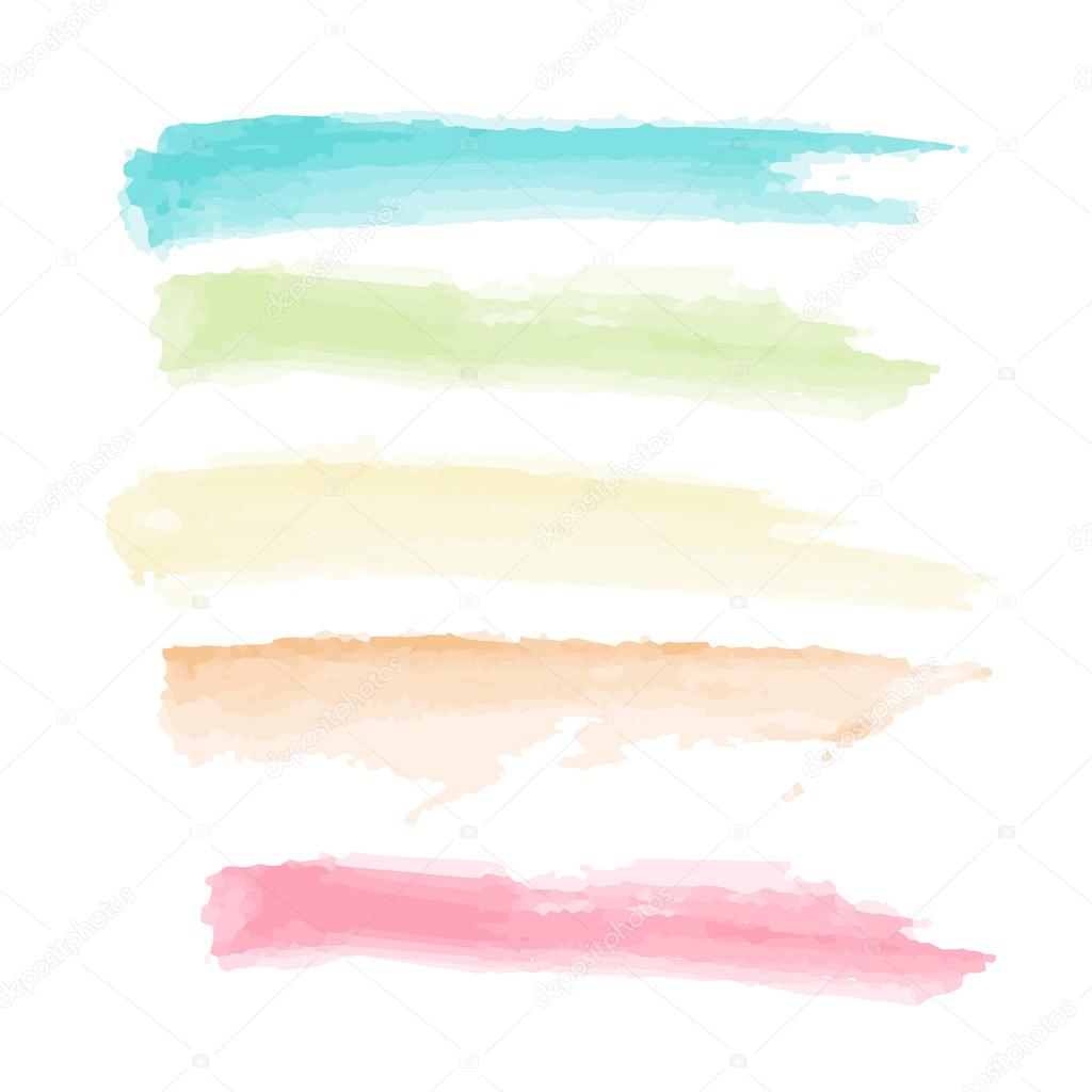 colour paint brush on white background isolate vector illustration eps 10