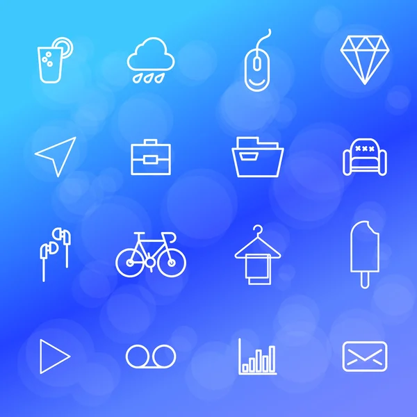 Outline icon set vector — Stock Vector