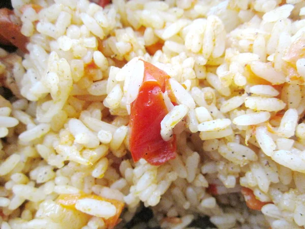 Hot Pilaf Spices Fresh Vegetables — Photo