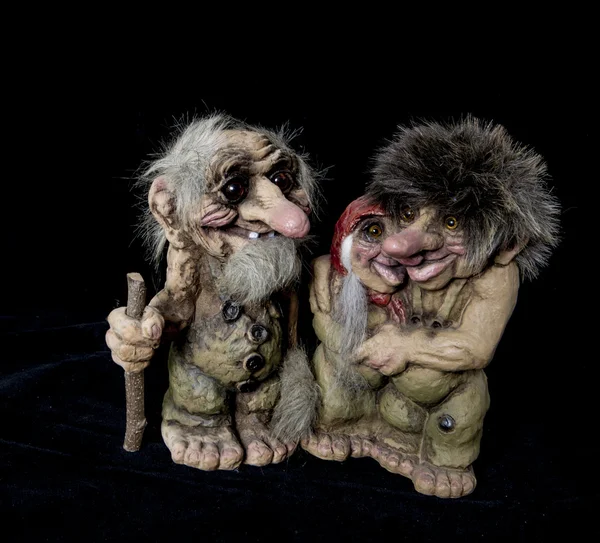 Una famiglia di troll — Foto Stock