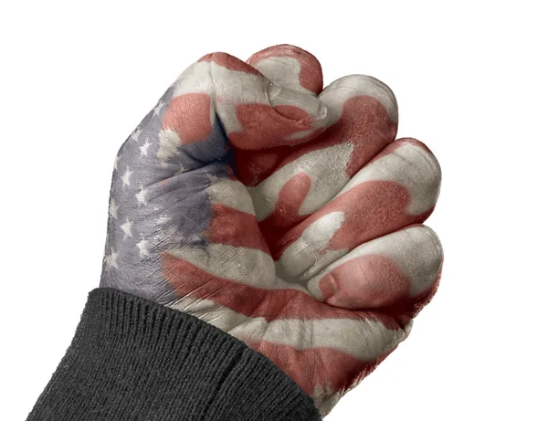 A fist with an American Flag — Stock Photo, Image