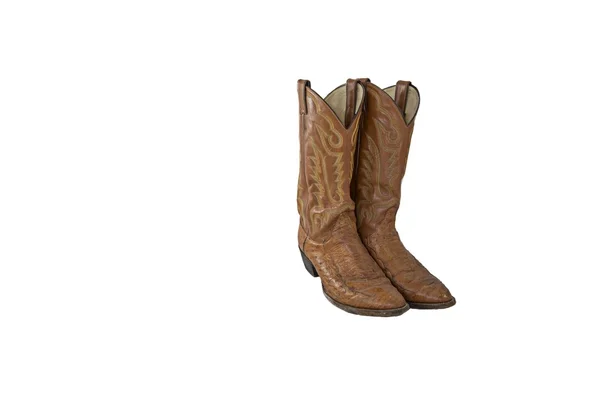 A pair of fancy brown cowboy boots Stock Picture