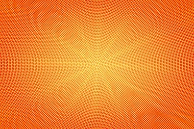 Pop Art Colory çizgi roman kapağı. Yuvarlak turuncu arka plan. Çizgi filmlerdeki komik retro modeller gibi. Vektör yarım ton çizimi. Dijital arkaplan.