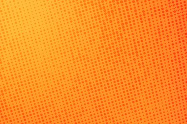 Pop Art Colory çizgi roman kapağı. Puantiyeli turuncu ve sarı arkaplan. Çizgi film komik retro desen. Vektör yarım ton çizimi. 90 'lar tarzı. Poster, kart, el ilanı için şablon tasarımı.