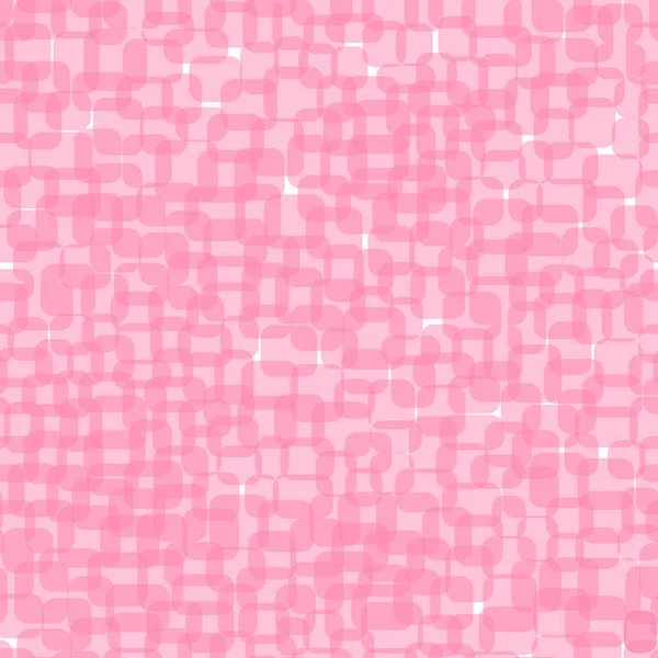 Abstract Roze Vierkantjes Witte Achtergrond Naadloos Patroon Met Geometrische Print — Stockvector