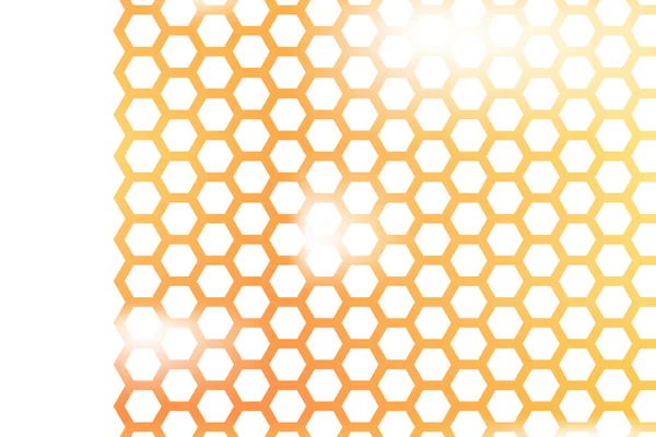 Goldener Hintergrund Mit Wabenformen Vektorillustration Muster Mit Glitzer Effekt Template — Stockvektor