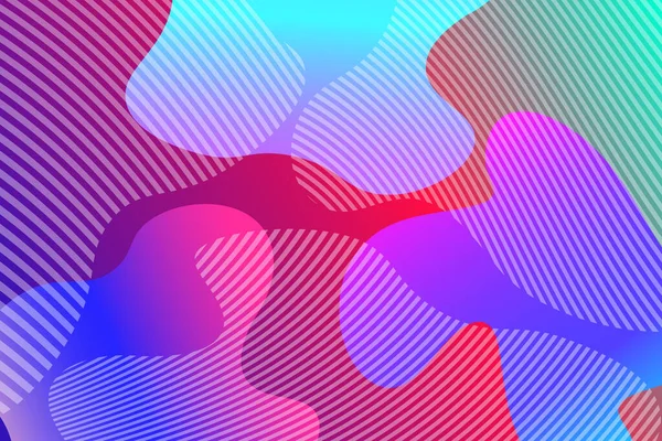 カラフルな流体形状 勾配波 幾何学的な線 力学的な形を持つ抽象的な背景 ポスター バナー カードのデザイン 抽象的な液体イラスト 微妙なブレンドで3D紙の画像 — ストックベクタ