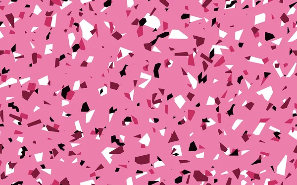 Geometric pink terrazzo seamless pattern. Abstract colourful modern background. Stone fashion design for web and print. Venetian tile, flooring home decor. Chaotic pastel texture. — Stock Vector