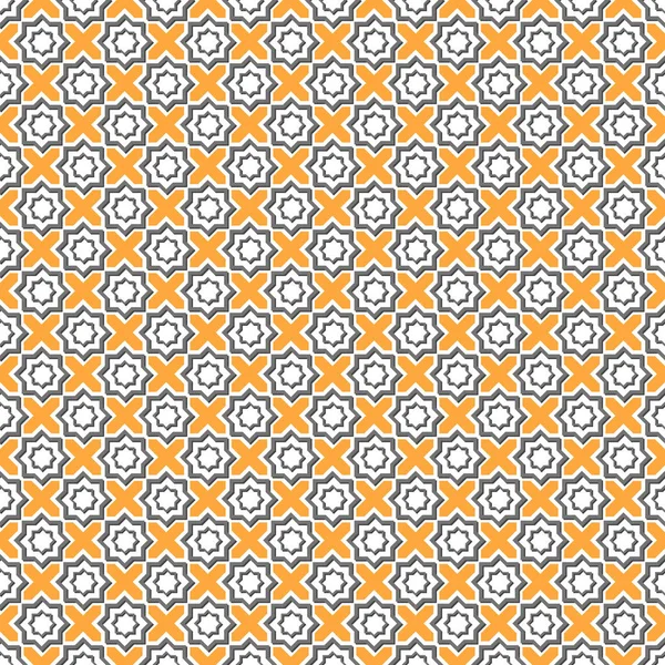 Arabisch Arabeske nahtlose Muster mit farbenfrohen Elementen. Geometrischer Hintergrund. Design-Grußkarte für Ramadan Kareem, islamische ornamentale bunte Mosaik-Detail. Vektorillustration. — Stockvektor