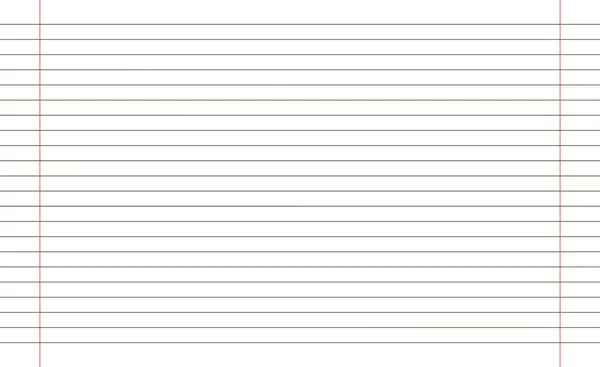 Gitterpapier. Abstrakter gestreifter Hintergrund mit horizontalen Linien. Geometrische Muster für die Schule, Tapeten, Texturen, Notizbücher. Gefüllte Papierrohlinge isoliert auf transparentem Hintergrund. — Stockvektor