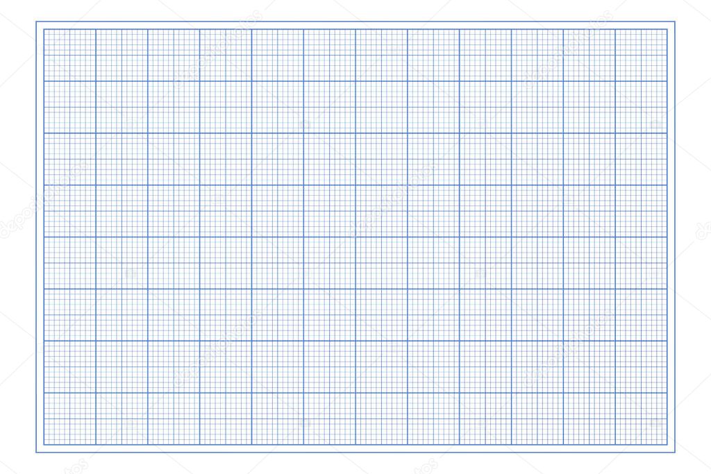 Millimeter graph paper grid. Abstract squared background. Geometric pattern for school, technical engineering line scale measurement. Lined blank for education isolated on transparent background.