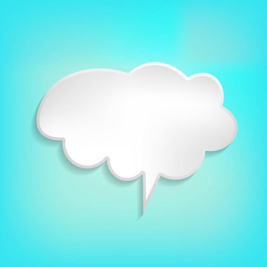 Renkli arkaplanda vektör komik konuşma balonu. Renkli afişler, boş kağıt şekiller. Sohbet için çizgi film düz çizimi. Şablon çerçevesi. El çizim biçimi, diyalog bulutu.