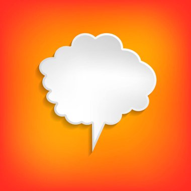 Renkli arkaplanda vektör komik konuşma balonu. Renkli afişler, boş kağıt şekiller. Sohbet için çizgi film düz çizimi. Şablon çerçevesi. El çizim biçimi, diyalog bulutu.