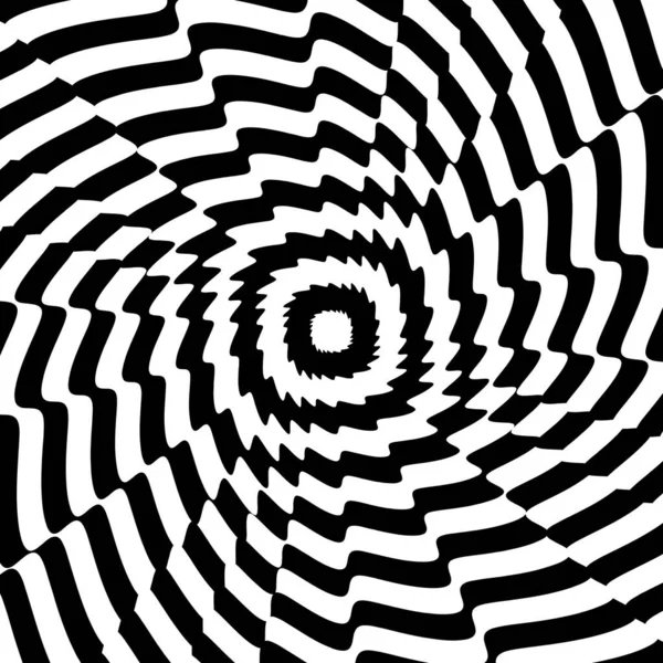 Draai hypnotiserende zwart-wit spiraal. Monochrome abstracte achtergrond. Vector platte geometrische illustratie.Sjabloon ontwerp voor banner, website, sjabloon, folder, brochure, poster. — Stockvector