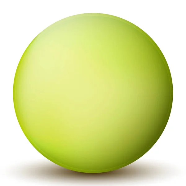 Cam yeşil top ya da değerli inci. Parlak gerçekçi top, beyaz arkaplanda işaretlenmiş üç boyutlu soyut vektör çizimi. Gölgeli büyük metal baloncuk. — Stok Vektör