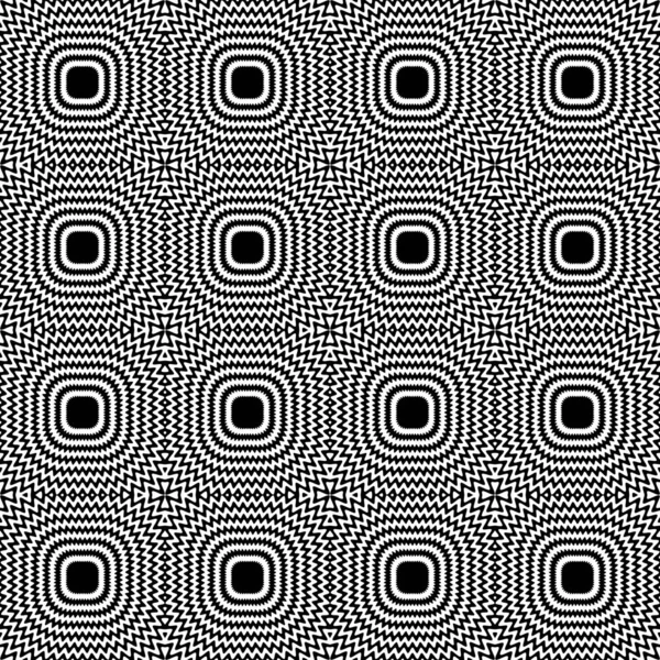 Tourbillon hypnotique noir et blanc motif sans couture spirale. Fond abstrait monochrome. Conception de gabarit pour bannière, site Web, gabarit, dépliant, brochure, affiche. — Image vectorielle