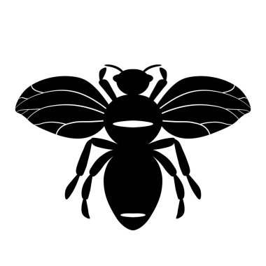 Çizgi film sevimli arı maskotu. Arı uçar. Küçük eşekarısı. Siyah logo unsuru ana hatları. Vektör böcek simgesi. Davetiyeler, kartlar, duvar kağıtları, anaokulu için şablon tasarımı. Doodle tarzı.