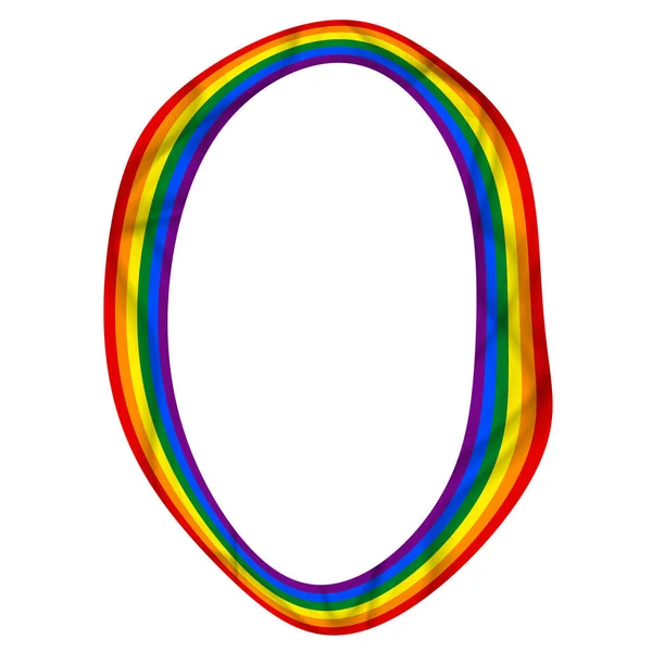 Drapeau icône LGBT, cadre rond. Modèle de conception, illustration vectorielle. L'amour gagne. Symbole du logo LGBT aux couleurs arc-en-ciel. Gay pride collection. — Image vectorielle