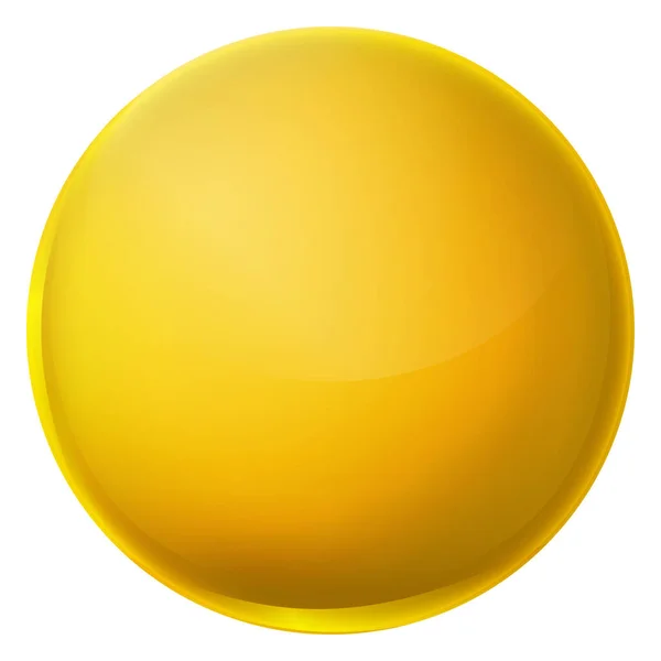 Bola amarela de vetor esfera 3d realista isolada em fundo