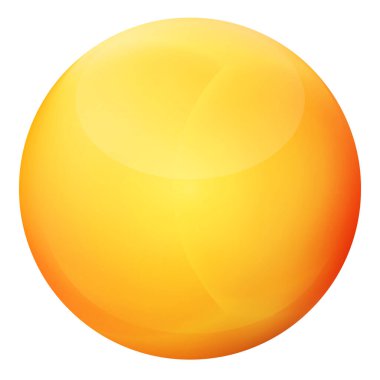 Cam altın top ya da değerli inci. Parlak gerçekçi top, beyaz arkaplanda işaretlenmiş üç boyutlu soyut vektör çizimi. Gölgeli büyük metal baloncuk.