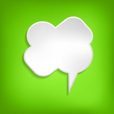 Renkli arkaplanda vektör komik konuşma balonu. Renkli afişler, boş kağıt şekiller. Sohbet için çizgi film düz çizimi. Şablon çerçevesi. El çizim biçimi, diyalog bulutu.